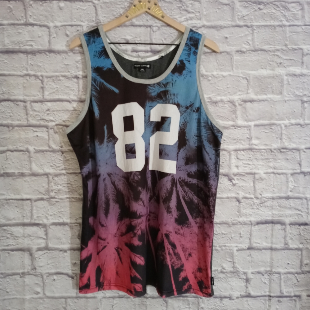 BOGO🆓 | Ocean Current Mesh/Cotton Tank Top Shirt
